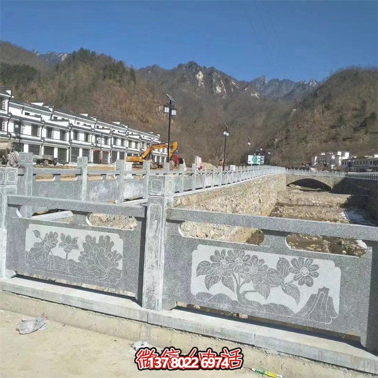 戶外大型浮雕蓮花河道圍欄雕塑