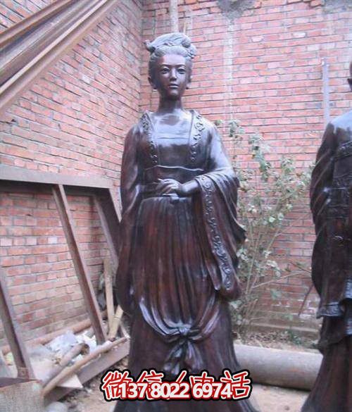 紫色千古—李清照才女的銅雕園林景區