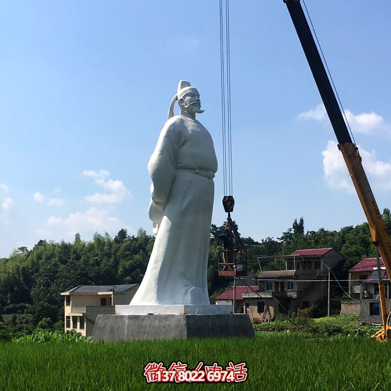 李白漢白玉雕塑，賞詩仙魅力，游覽大型景區公園