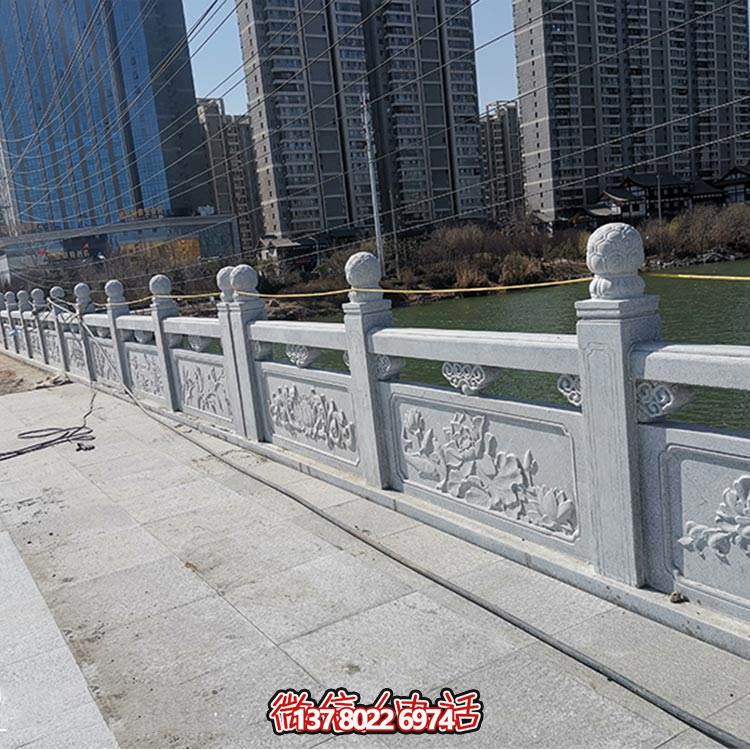 戶外公園景區大理石花崗巖石雕圍欄擺件