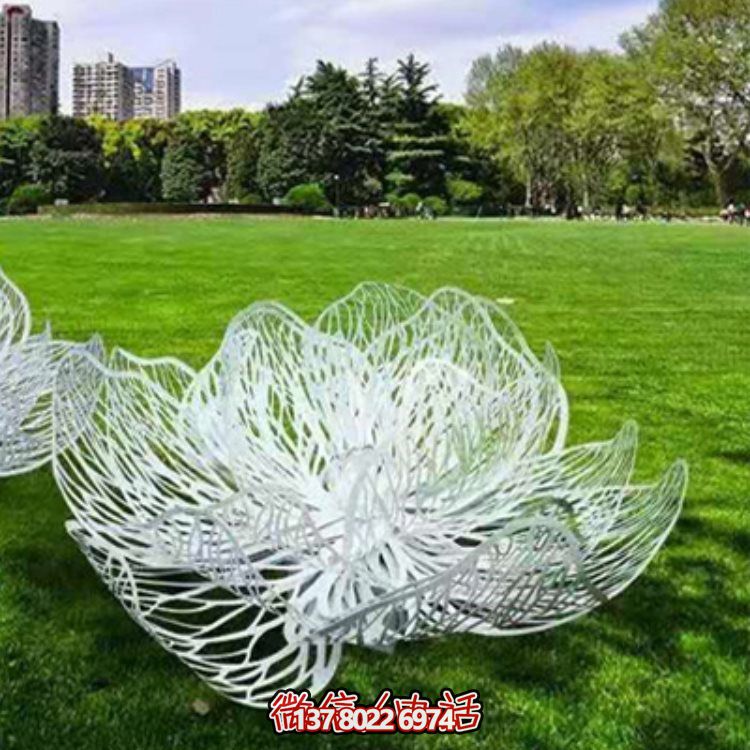 不銹鋼金屬拉絲戶外園林景觀蓮花