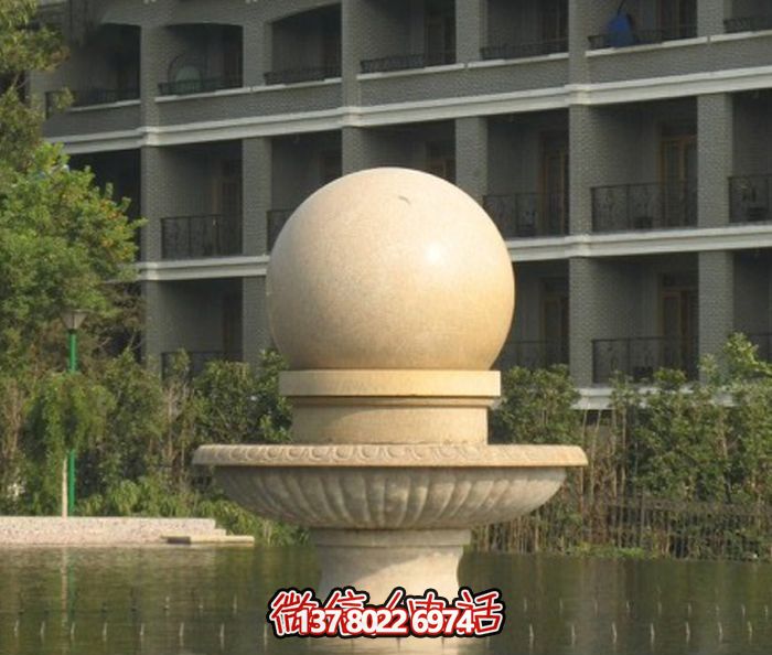 公園景觀小型風水球噴泉石雕